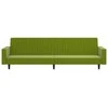 Dvivietė sofa-lova, šviesiai žalios spalvos, aksomas