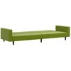 Dvivietė sofa-lova, šviesiai žalios spalvos, aksomas