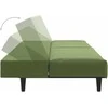 Dvivietė sofa-lova, šviesiai žalios spalvos, aksomas