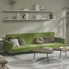 Dvivietė sofa-lova, šviesiai žalios spalvos, aksomas