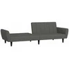 Dvivietė sofa-lova, tamsiai pilkos spalvos, aksomas