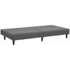 Dvivietė sofa-lova, tamsiai pilkos spalvos, aksomas
