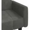 Dvivietė sofa-lova, tamsiai pilkos spalvos, aksomas