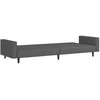 Dvivietė sofa-lova, tamsiai pilkos spalvos, aksomas