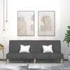 Dvivietė sofa-lova, tamsiai pilkos spalvos, audinys