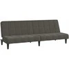 Dvivietė sofa-lova, tamsiai pilkos spalvos, aksomas