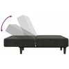 Dvivietė sofa-lova, tamsiai pilkos spalvos, aksomas