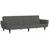 Dvivietė sofa-lova, tamsiai pilkos spalvos, aksomas