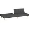 Dvivietė sofa-lova, tamsiai pilkos spalvos, audinys