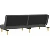 Dvivietė sofa-lova, tamsiai pilkos spalvos, audinys