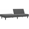 Dvivietė sofa-lova, tamsiai pilkos spalvos, aksomas