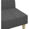 Dvivietė sofa-lova, tamsiai pilkos spalvos, audinys