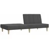 Dvivietė sofa-lova, tamsiai pilkos spalvos, audinys