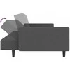Dvivietė sofa-lova, tamsiai pilkos spalvos, aksomas