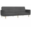 Dvivietė sofa-lova, tamsiai pilkos spalvos, audinys