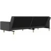 Dvivietė sofa-lova, tamsiai pilkos spalvos, audinys