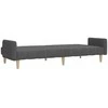 Dvivietė sofa-lova, tamsiai pilkos spalvos, audinys