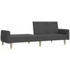 Dvivietė sofa-lova, tamsiai pilkos spalvos, audinys