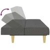 Dvivietė sofa-lova, tamsiai pilkos spalvos, audinys