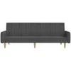 Dvivietė sofa-lova, tamsiai pilkos spalvos, audinys