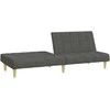 Dvivietė sofa-lova, tamsiai pilkos spalvos, audinys