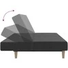 Dvivietė sofa-lova, tamsiai pilkos spalvos, audinys