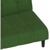 Dvivietė sofa-lova, tamsiai žalios spalvos, aksomas