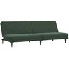 Dvivietė sofa-lova, tamsiai žalios spalvos, aksomas
