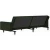 Dvivietė sofa-lova, tamsiai žalios spalvos, aksomas
