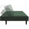 Dvivietė sofa-lova, tamsiai žalios spalvos, aksomas