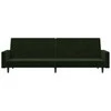 Dvivietė sofa-lova, tamsiai žalios spalvos, aksomas