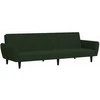 Dvivietė sofa-lova, tamsiai žalios spalvos, aksomas