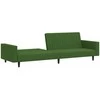 Dvivietė sofa-lova, tamsiai žalios spalvos, aksomas