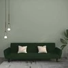 Dvivietė sofa-lova, tamsiai žalios spalvos, aksomas