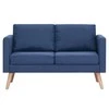 Dvivietė sofa, mėlyna, audinys