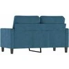 Dvivietė sofa, mėlynos spalvos, 120cm, aksomas