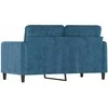 Dvivietė sofa, mėlynos spalvos, 120cm, aksomas
