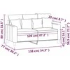 Dvivietė sofa, mėlynos spalvos, 120cm, aksomas