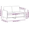 Dvivietė sofa, mėlynos spalvos, 120cm, aksomas