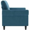 Dvivietė sofa, mėlynos spalvos, 120cm, aksomas