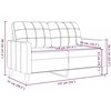 Dvivietė sofa, mėlynos spalvos, 120cm, aksomas