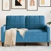 Dvivietė sofa, mėlynos spalvos, 120cm, aksomas