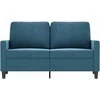 Dvivietė sofa, mėlynos spalvos, 120cm, aksomas