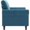 Dvivietė sofa, mėlynos spalvos, 140cm, aksomas