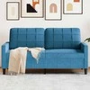 Dvivietė sofa, mėlynos spalvos, 140cm, aksomas