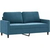 Dvivietė sofa, mėlynos spalvos, 140cm, aksomas