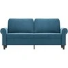 Dvivietė sofa, mėlynos spalvos, 140cm, aksomas
