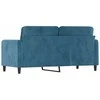 Dvivietė sofa, mėlynos spalvos, 140cm, aksomas