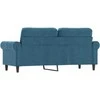 Dvivietė sofa, mėlynos spalvos, 140cm, aksomas