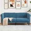 Dvivietė sofa, mėlynos spalvos, aksomas